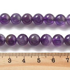 Natürlichen Amethyst Perlen Stränge&nbsp;G-M445-8MM-01F