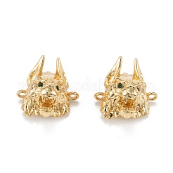 Maglie cave in ottone con micro pavé di zirconi cubici verdi&nbsp;ZIRC-P086-09G