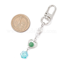 Décorations suspendues en perles acryliques et en jade naturel teinté&nbsp;HJEW-JM02884