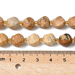Natürliches Bild Jaspis Perlen Stränge&nbsp;G-U023-A09-01