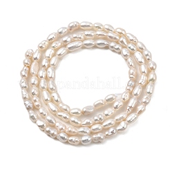 Fili di perle di perle d'acqua dolce coltivate naturali&nbsp;PEAR-I007-01J-01A