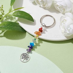Portachiavi con ciondolo in lega stile tibetano albero della vita&nbsp;KEYC-JKC00689