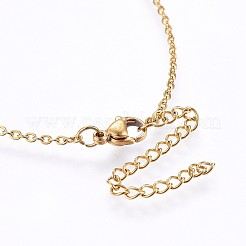 Colliers pendentifs initiaux en laiton sertis de micro-pavés de zirconiums cubiques&nbsp;NJEW-H486-30G-Z