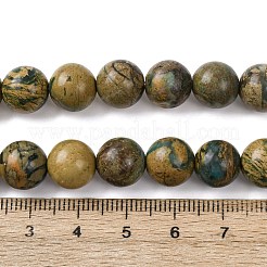 Natürliche grüne Drachenadern-Perlenstränge&nbsp;G-D098-A01-10mm