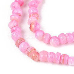Hebras de cuentas teñidas de concha natural de agua dulce&nbsp;SHEL-T020-29B-07