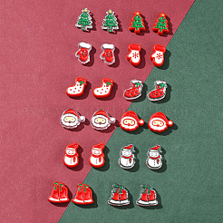 24 stücke 12 stile weihnachten dekorationen thema undurchsichtige acryl perle mit emaille&nbsp;FIND-FS0002-66