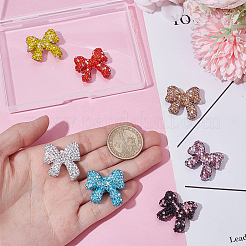 7 Stück 7 Farben Polymer Clay mit Strassperlen&nbsp;CLAY-GA0001-05