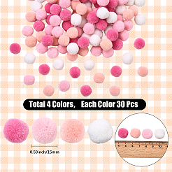 120 bola de pompón de poliéster de 4 colores&nbsp;FIND-SC0019-66B