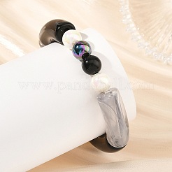 2 bracelet extensible en acrylique opaque&nbsp;BJEW-JB14453