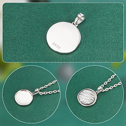 925 Sterling Silber Anhänger Fassungen&nbsp;STER-UN0001-80