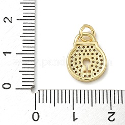 Cremagliera placcatura micro ottone spianare pendenti zirconi&nbsp;KK-K392-43G