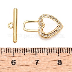 Fermagli a ginocchiera in zircone chiaro micro pavè di ottone&nbsp;KK-N254-146G