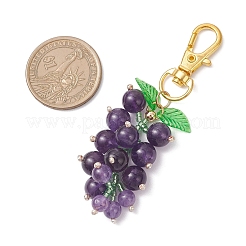 Décorations pendantes en améthyste naturelle de raisin&nbsp;HJEW-MZ00342-02