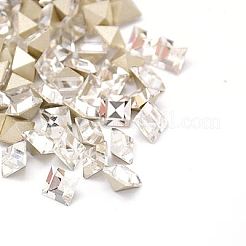 Cabochon di strass con punta in vetro k9&nbsp;RGLA-A001-8x8x5mm-M