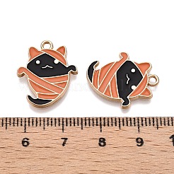 Pendenti smaltati in lega di placcatura a cremagliera a tema halloween&nbsp;ENAM-N056-355A