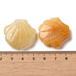 Natürliche Topas-Jade geschnitzte Heilmuschelfiguren&nbsp;G-K353-03I