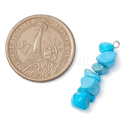 Pendentifs en perles d'aigue-marine naturelle de couleur dégradée&nbsp;PALLOY-JF02791-02