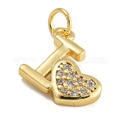 Placcatura a cremagliera in ottone micro pavé di ciondoli con zirconi chiari&nbsp;KK-U030-22G