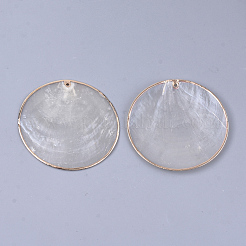 Natürliche Capiz Shell große Anhänger&nbsp;X-SHEL-S274-89