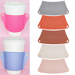 5 funda reutilizable para taza de cuero sintético resistente al calor de 5 colores&nbsp;AJEW-WR0001-58B