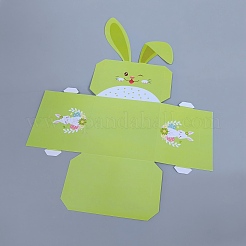 12 Stück 4 Farben quadratische Papieraufbewahrungs-Geschenkboxen mit Griff&nbsp;CON-WH0095-53