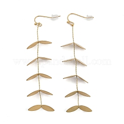 Orecchini a bottone a forma di foglia in acciaio inossidabile 304 per donna&nbsp;EJEW-R008-02G