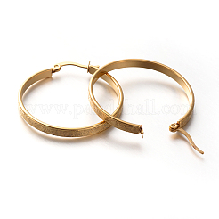 Pendientes de aro de acero inoxidable 304 para mujer&nbsp;X-EJEW-N023-08E