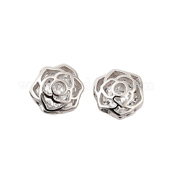 Ohrstecker aus Sterlingsilber mit Mikropavé und klarem Zirkonia in Roségold&nbsp;EJEW-S271-01P
