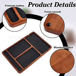 4 bandeja de exhibición de madera con rejilla para aretes&nbsp;ODIS-WH0043-321