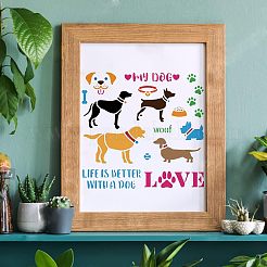 Modelli di stencil per pittura da disegno riutilizzabili in plastica&nbsp;DIY-WH0172-302