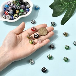 Perlen Rondelle gemischten Stil handgemachten lampwork european großes Loch&nbsp;LPDL-R007