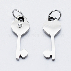 Umweltfreundliche Anhänger aus chirurgischem Edelstahl 316 mit Mikropflaster und Zirkonia&nbsp;RB-I078-70P-NR