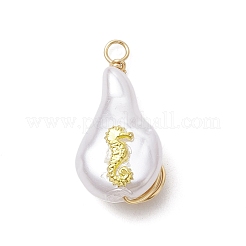 Pendenti di perle imitazione plastica abs&nbsp;PALLOY-JF02601-02