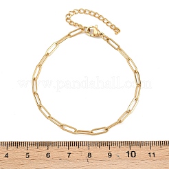 201 Edelstahl-Armbänder mit Büroklammerketten für Damen&nbsp;BJEW-G767-01E-G