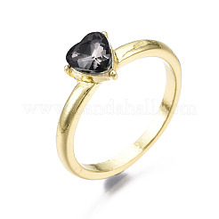 Kubische Zirkonia-Fingerringe aus Zahnstangenbeschichtung&nbsp;RJEW-T011-35LG-RS