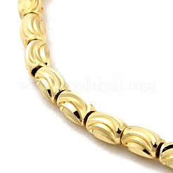 Bracelet coulissant en perles de colonne en laiton avec placage en rack avec zircone cubique transparente pour femme&nbsp;BJEW-F432-02G