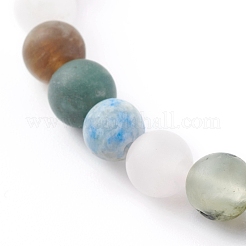 Le pietre preziose naturali smerigliate allunga i braccialetti di stirata&nbsp;BJEW-JB06087