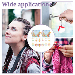 12 Stück 6 Farben transparente Harzanhänger-Stichmarkierer&nbsp;HJEW-AB00216