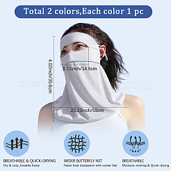 2 Stück 2 Farben Polyester Hängeohrmaske&nbsp;AJEW-DJ0006-36