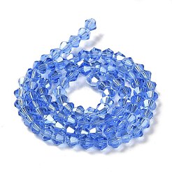 Transparentes perles de verre de galvanoplastie brins&nbsp;EGLA-A039-T4mm-B07