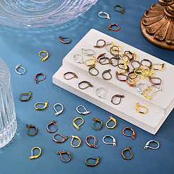 80 pièces de boucles d'oreilles à levier en laiton 4 couleurs&nbsp;KK-TAD0001-36