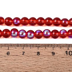 Transparentes perles de verre de galvanoplastie brins&nbsp;EGLA-Q132-6MM-01A-06