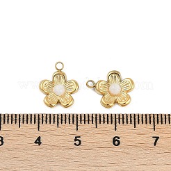 Natürliche weiße Jade Blumenanhänger&nbsp;STAS-I325-143G-03