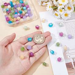 80 Stück gefärbte natürliche Dolomitwürfel-Verbinder-Charms&nbsp;PALLOY-HY00101