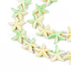 Brins de perles synthétiques teintes en turquoise&nbsp;G-P507-04T