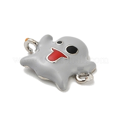Halloween Messing hellgrau Emaille Verbinder Charms&nbsp;KK-F915-04A-P