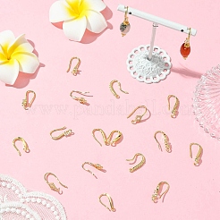 18 Stück 9 Stile Messing Micro Pave klare Zirkonia Ohrringhaken&nbsp;ZIRC-CJ0001-29