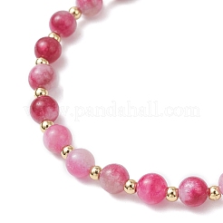 Bracelets extensibles en perles rondes en jade naturel imitation tourmaline pour hommes et femmes&nbsp;BJEW-JB12386-03