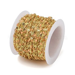 Cadenas con revestimiento de latón y revestimiento de rejilla&nbsp;AJEW-Q153-02G-15
