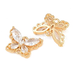Ciondoli connettore in ottone con pavé di zirconi cubici&nbsp;CU-CBA804C-16G-01
